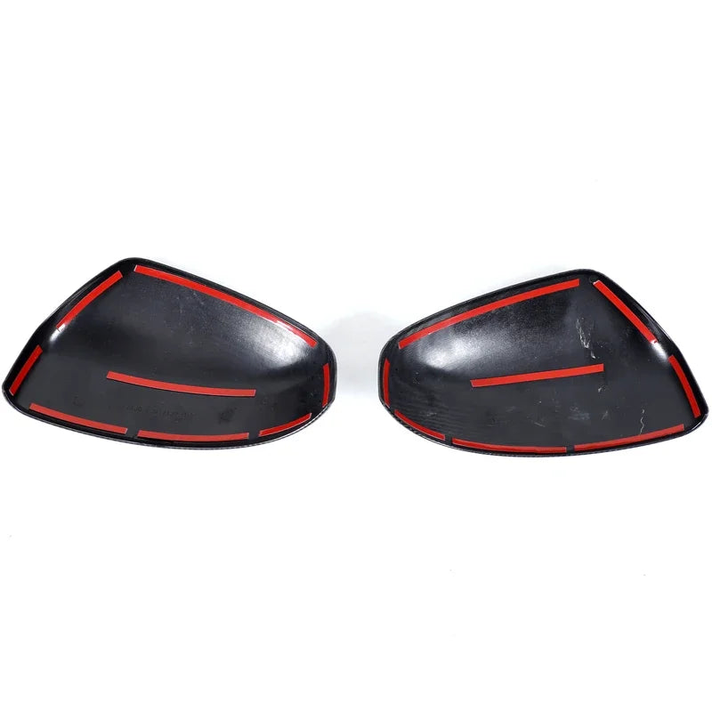 Side Mirror Cover Pair Carbon Fibre Print ABS for Nissan 370Z Z34 2009-2020