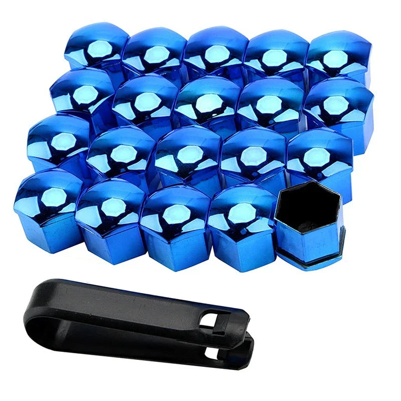 20Pcs Car Wheel Nut Caps 17mm 19mm 21mm Black Plastic Bolt Covers