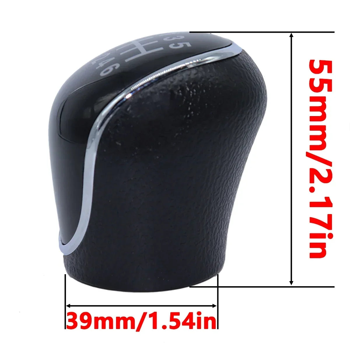 6 Speed +R Chrome Black Gear Shift Knob M10 Mitsubishi Outlander Sentra