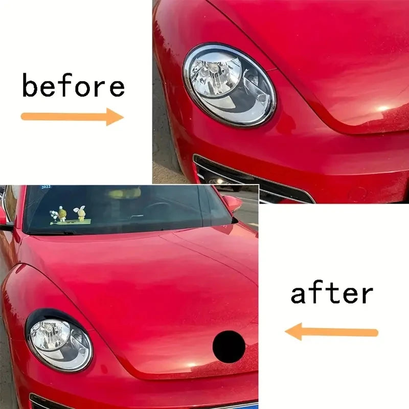 Gloss Black Headlight Eyebrow Eyelid Trim for Volkswagen Beetle 2012–2018