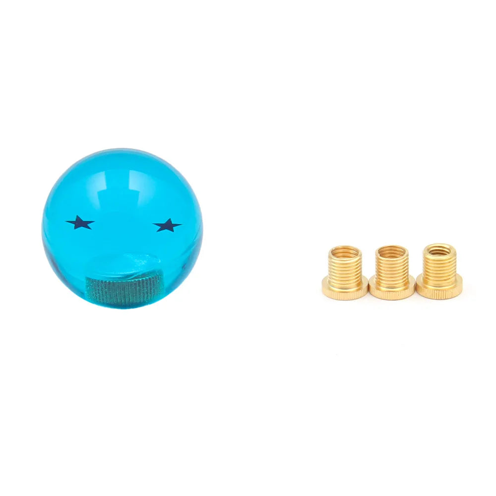 54mm Sky Blue 7 Star Gear Shift Knob M12x1.25 M10x1.5 M10x1.25 M8x1.25