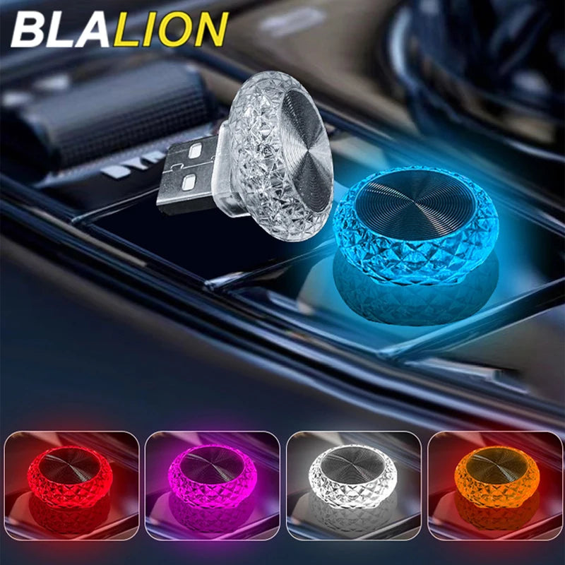 Portable Car USB Ambient Light Mini LED Interior Decorative Atmosphere Lamp