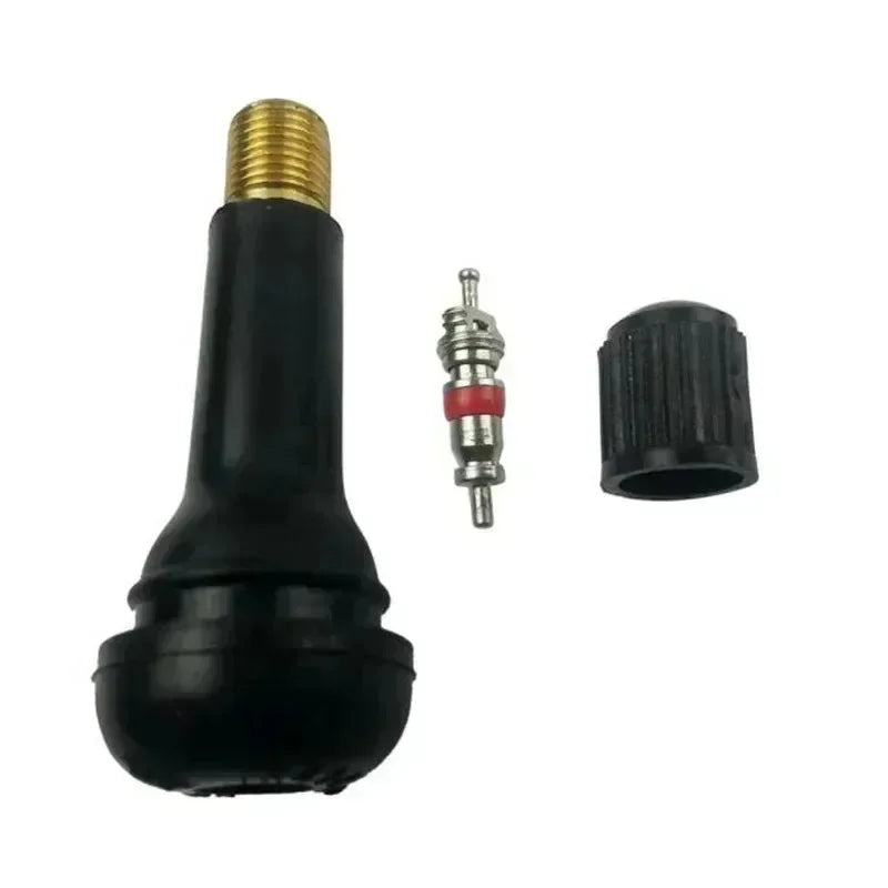 TR414 Tubeless Tire Valve Stems with Dust Caps Universal Rubber Wheel Valve Set