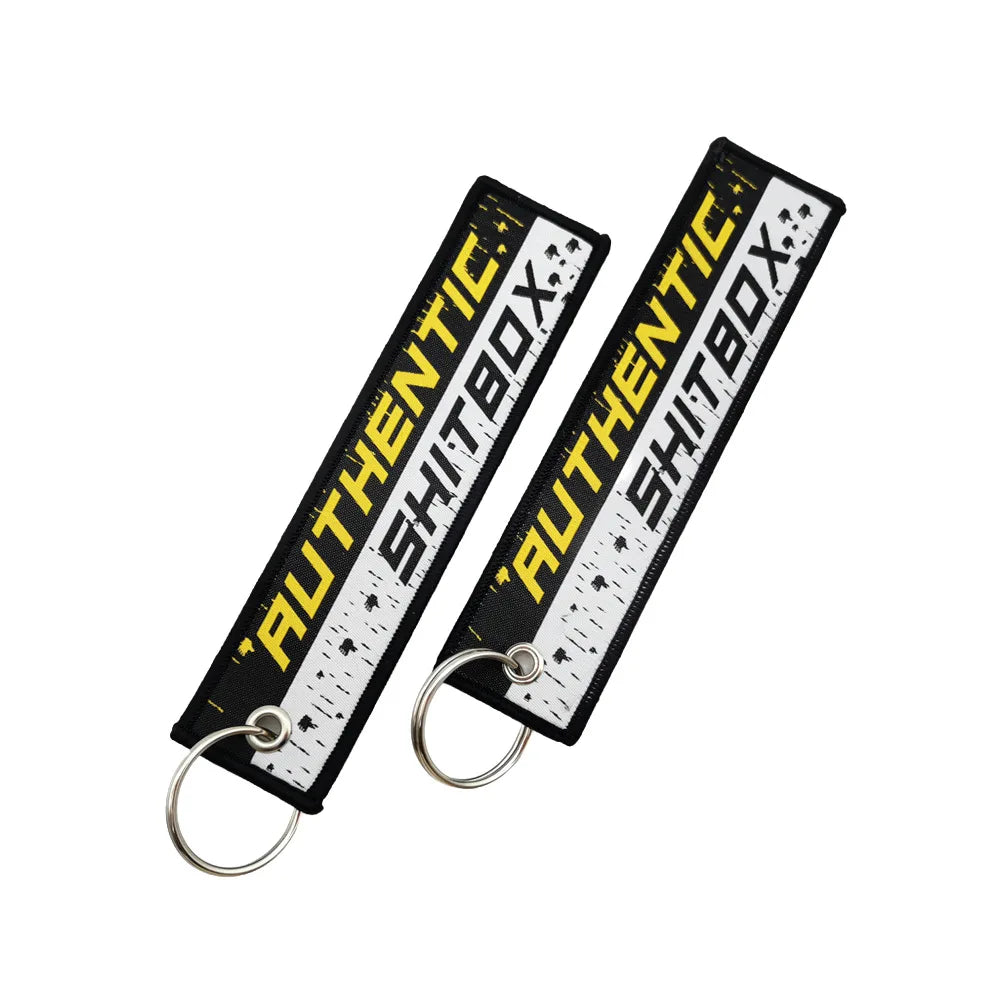 JDM Culture Embroidered Keychain Tag Pendant Car Motorcycle Key Ring Holder