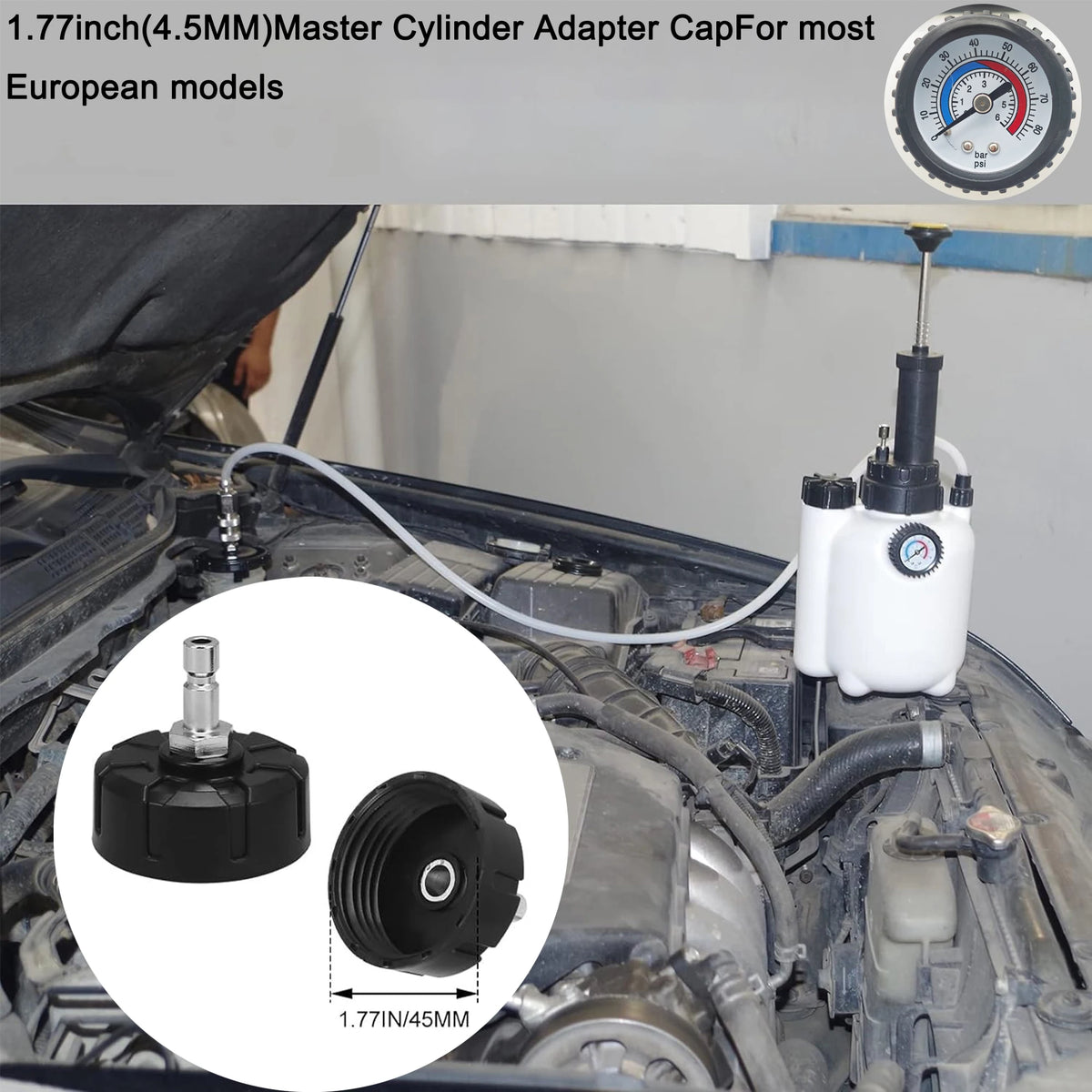 3L Manual Brake Fluid Bleeder Pump with Voltage Display Car Motorcycle Tool
