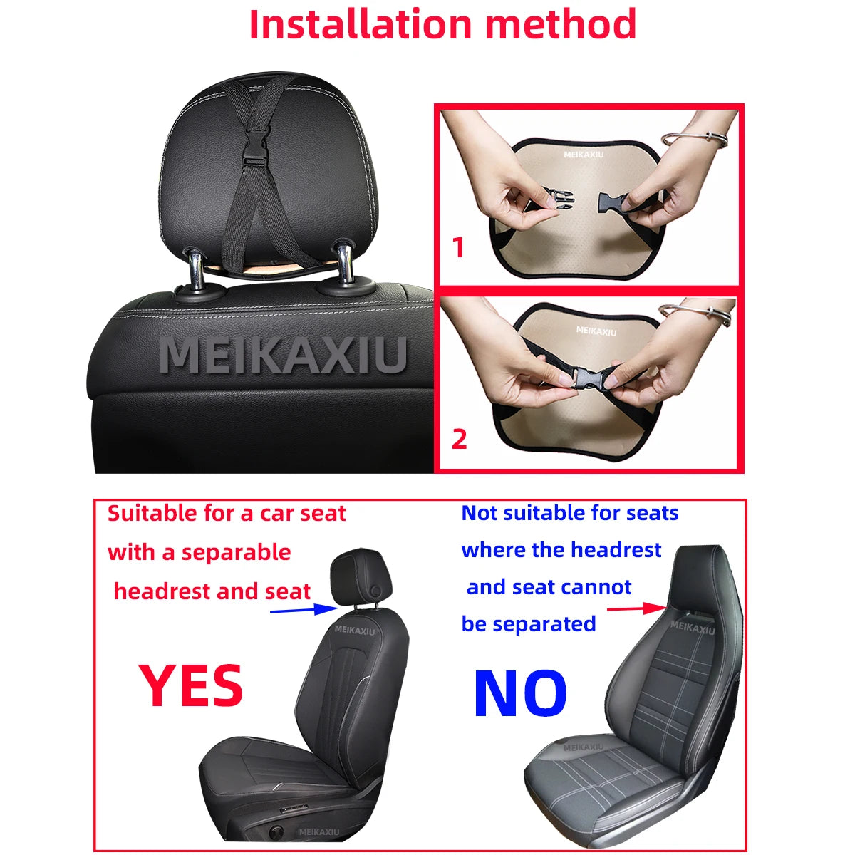 1PC Breathable Mesh Car Seat Cushion & Headrest Cover Universal Cooling Seat
