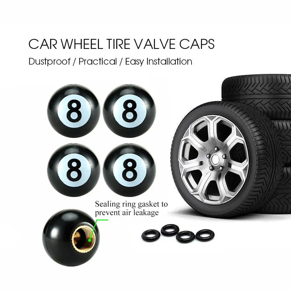 4Pcs Universal Tire Valve Stem Caps Dust Covers Car Bike Motorcycle