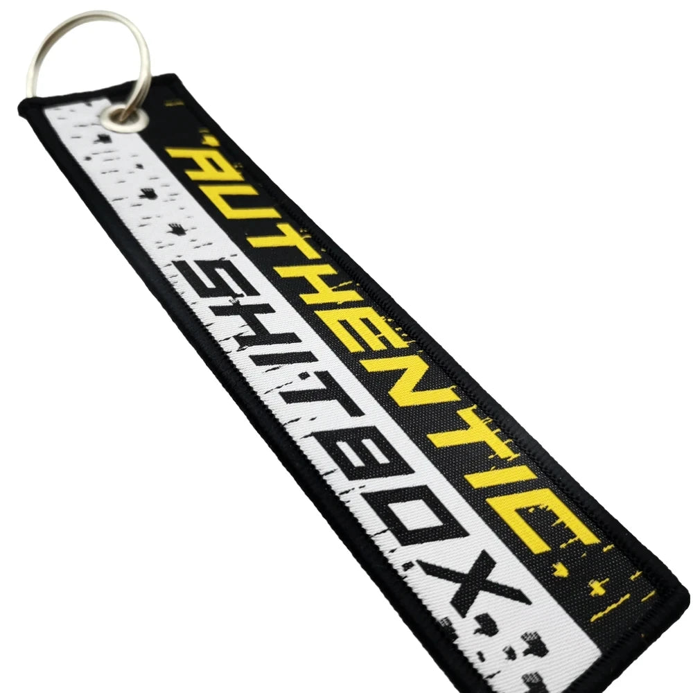 JDM Culture Embroidered Keychain Tag Pendant Car Motorcycle Key Ring Holder