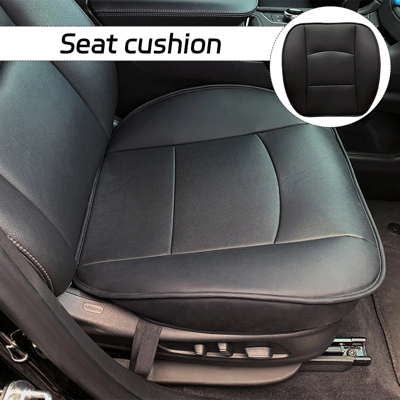 Universal PU Leather Front Car Seat Cover Breathable Single Seat Protector Cushion