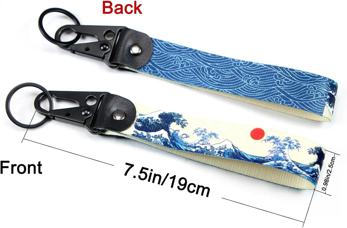 JDM Great Wave Jet Keychain Key Ring Tag for Car Motorcycle Scooter