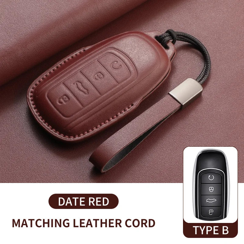 Leather Smart Key Case Cover for Chery Omoda 5 Tiggo 8 Pro Tiggo 9