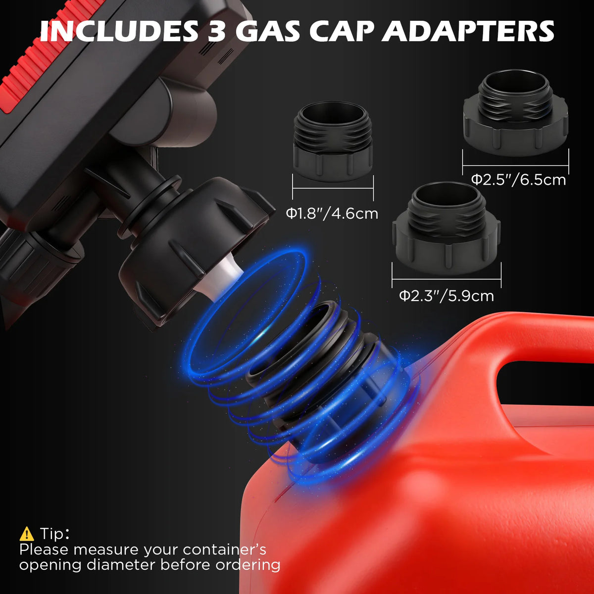 Automatic Fuel Transfer Pump 3.2 GPM Auto Stop Gas Can Battery Powered Kit