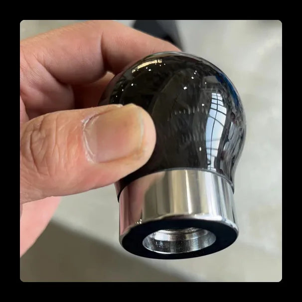 JDM Carbon Fiber Ball Gear Shift Knob Manual Shifter 3 Adapters