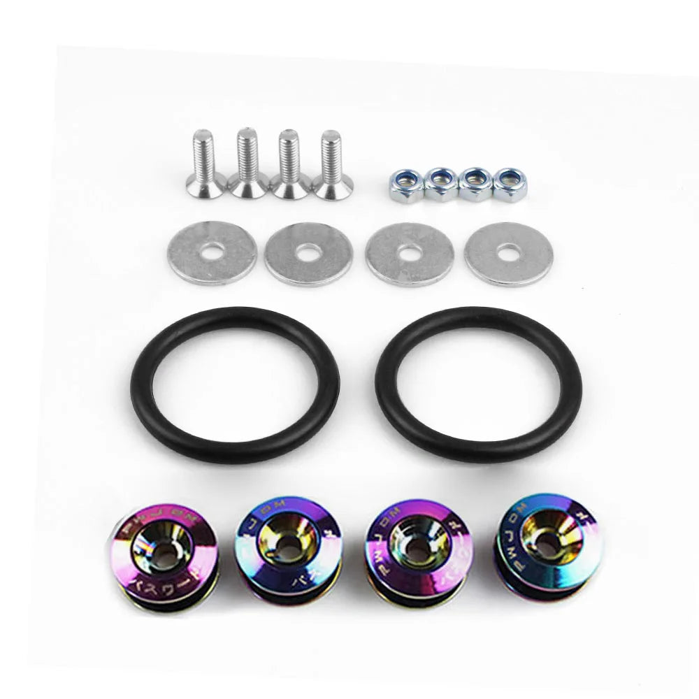 Universal Aluminum JDM Quick Release Bumper Fastener Kit for Bumpers Trunks