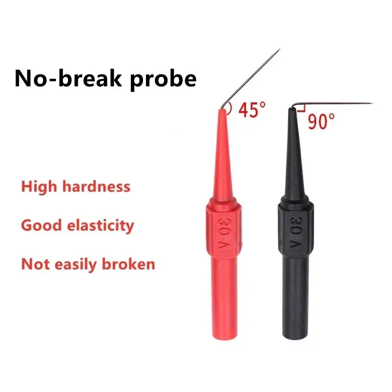 0.7mm 30V Car Tip Probes Multimeter Test Leads Back Piercing Needle Probes