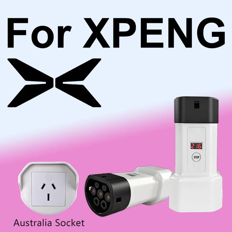 Type 2 V2L Discharger Adapter AU Socket for BYD Geely Chery XPeng Hyundai EV