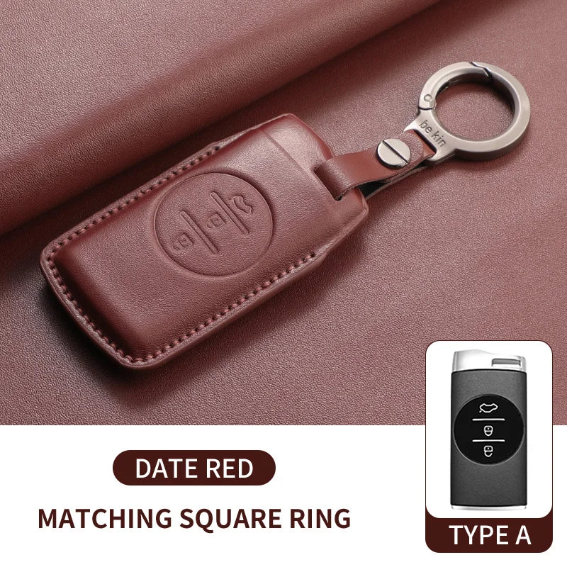 Leather Smart Key Case Cover for Chery Omoda 5 Tiggo 8 Pro Tiggo 9