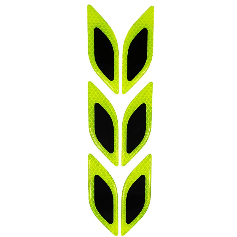 6PCS Reflective Anti-Scratch Safety Warning Stickers for Cars Trucks SUVs