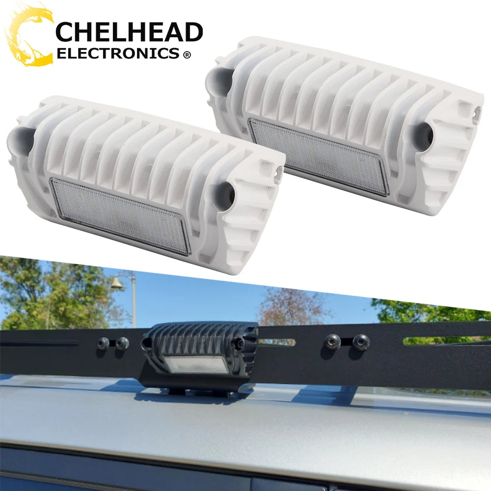 12V/24V LED RV Exterior Porch Light 6500K Waterproof Awning & Camping Work Light