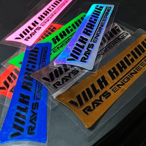 VOLK Racing Wheel Sticker Decal Gold Pink Red Green Yellow for 17 18 19"