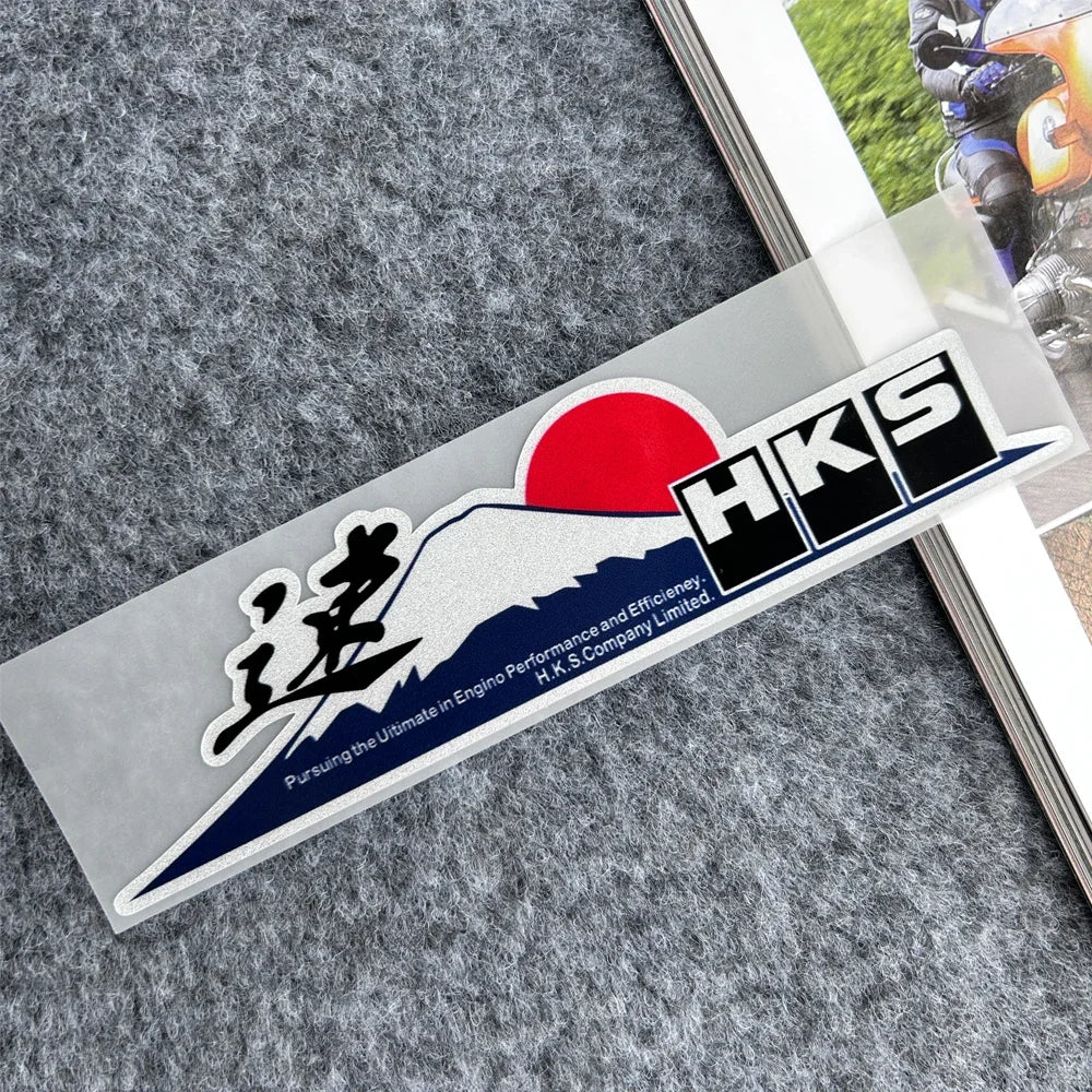JDM HKS Fuji Mountain Reflective Car Sticker Decal Motorcycle Scooter Body Vinyl