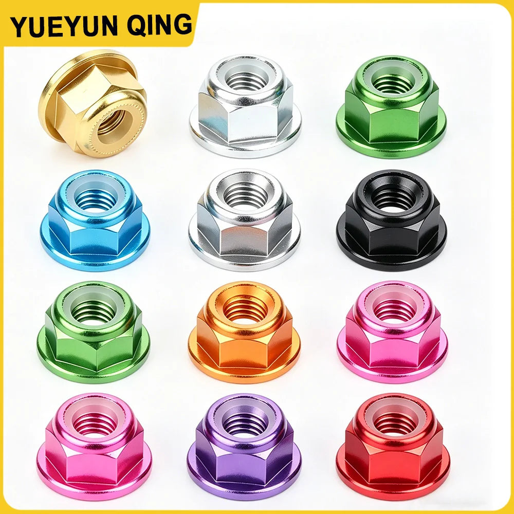 Aluminum Alloy Flange Nylon Lock Nuts M2-M8 Anodized RC FPV Drone Fasteners