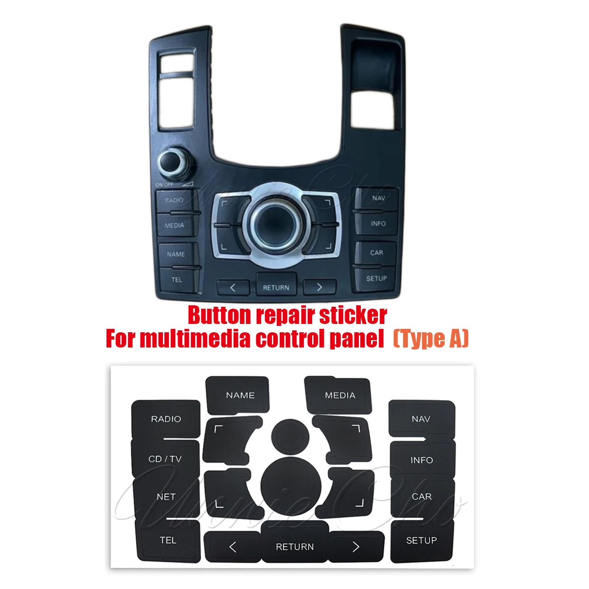 Button Repair Stickers for Audi A8 Dashboard Seat Adjustment Fuel & Trunk Switch