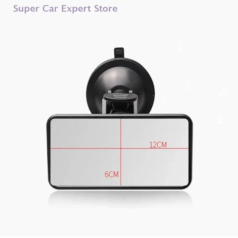 Wide Angle Car Rearview Mirror 360° Rotating Adjustable Suction Cup