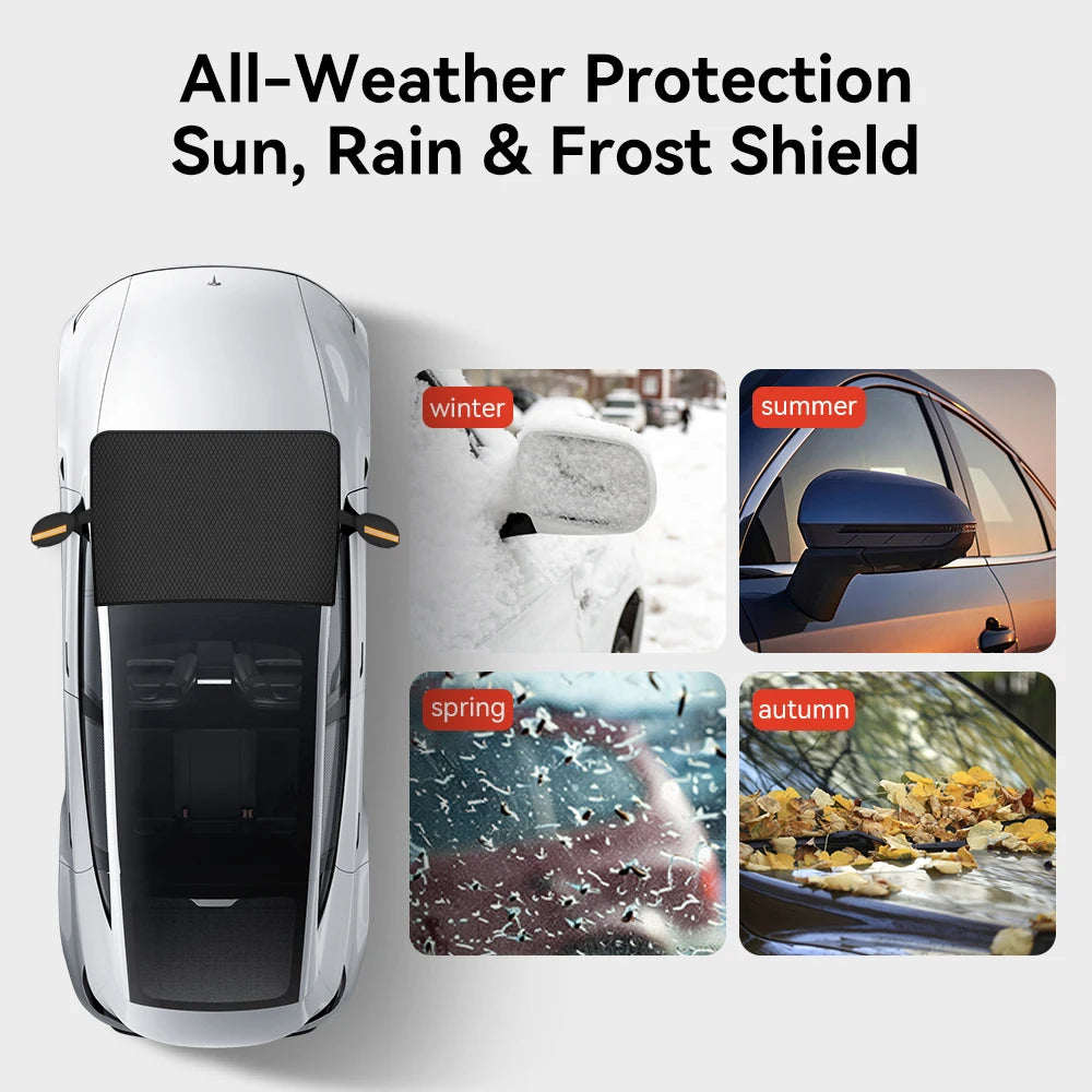 Winter Car Windshield Snow Cover Reflective Oxford Waterproof Frost Protector