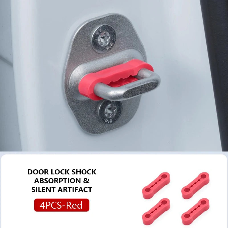 4/16PCS Car Door Lock Shock Absorber Buffer Pads Anti-Vibration