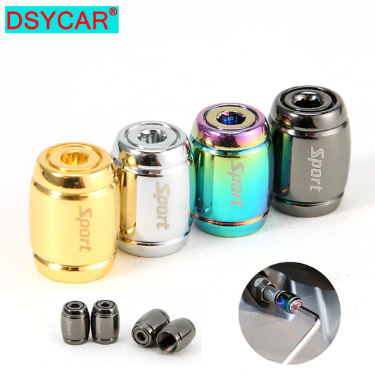 Zinc Alloy Anti-Theft Tire Valve Stem Caps Airtight Wheel Valve Covers for Cars