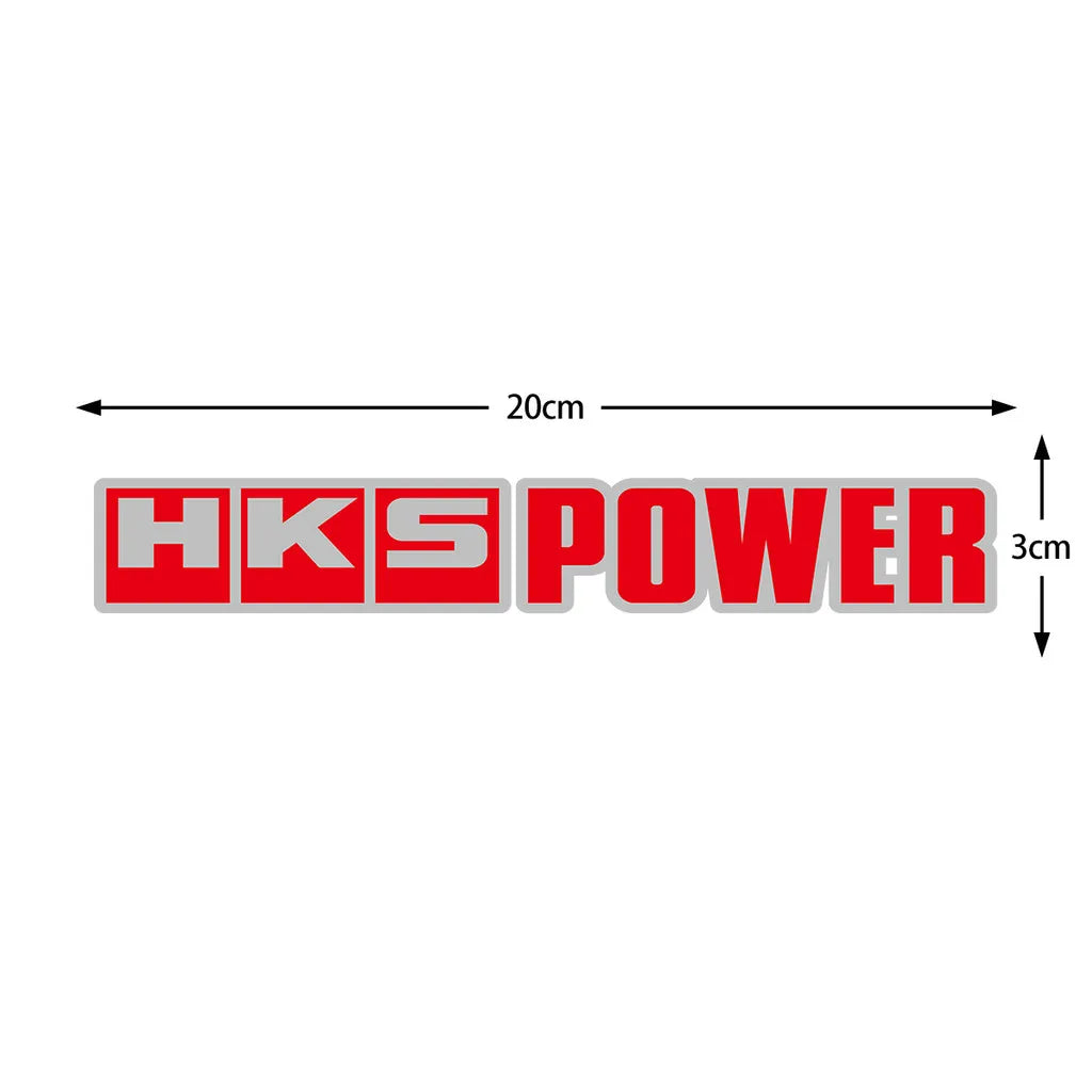 1PC Reflective HKS Power Sticker Waterproof Vinyl Decal Car Motorcycle Bumper