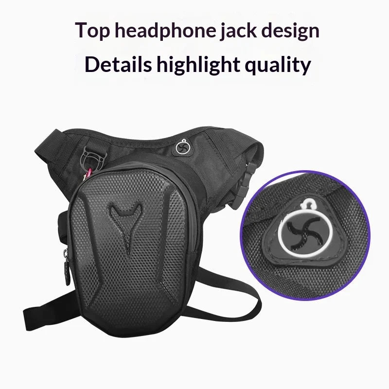 HOMEFISH Motorcycle Leg Side Bag EVA Hard Shell Waist Hip Bum Pack Phone Bag