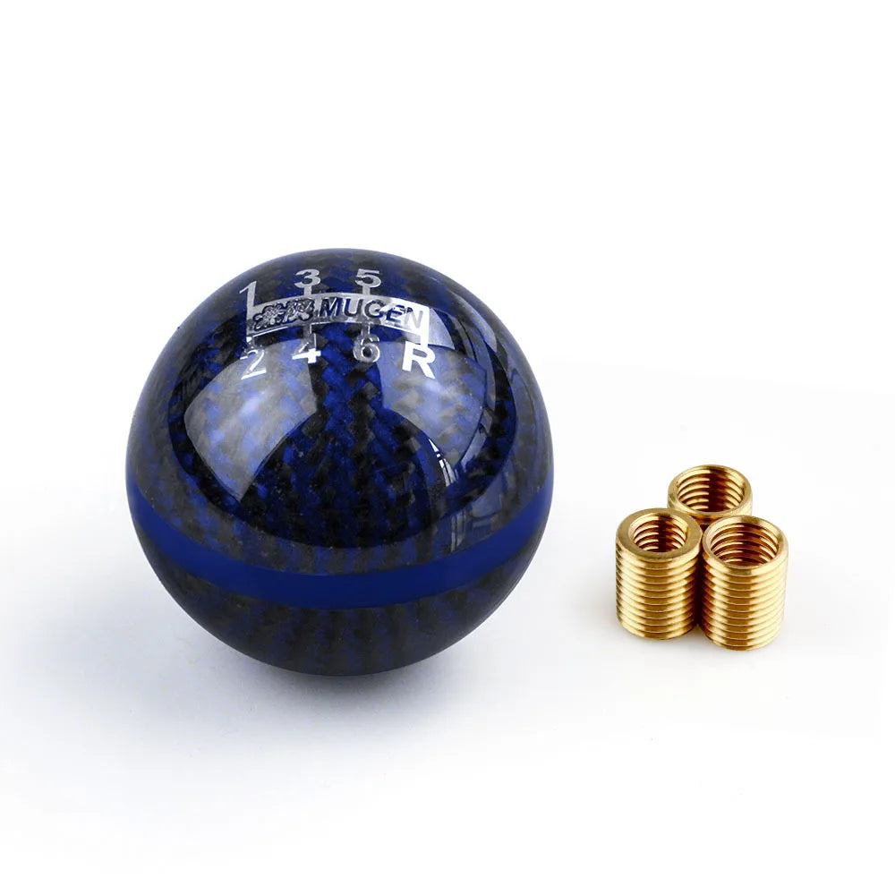 MUGEN Style Carbon Fiber 5 6 Speed Manual Gear Shift Knob for Honda Civic Type R