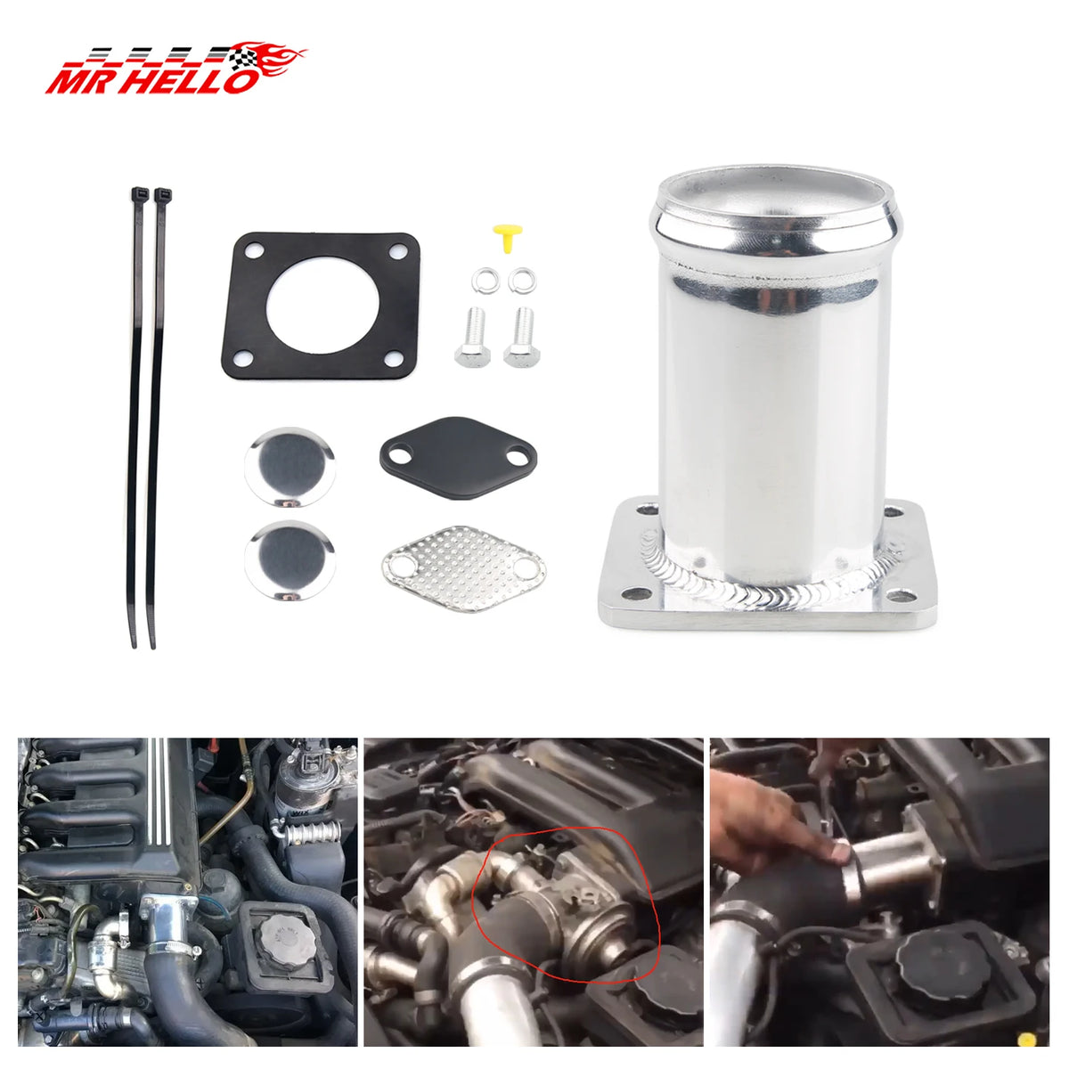 Swirl Flap Blanking Pipe Replacement Kit for BMW E46 E39 E65 E83 M47 M57 M67