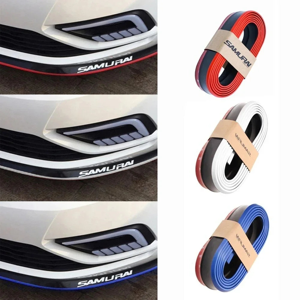 2.5M Universal Car Bumper Lip Rubber Front Splitter Protector Trim Strip