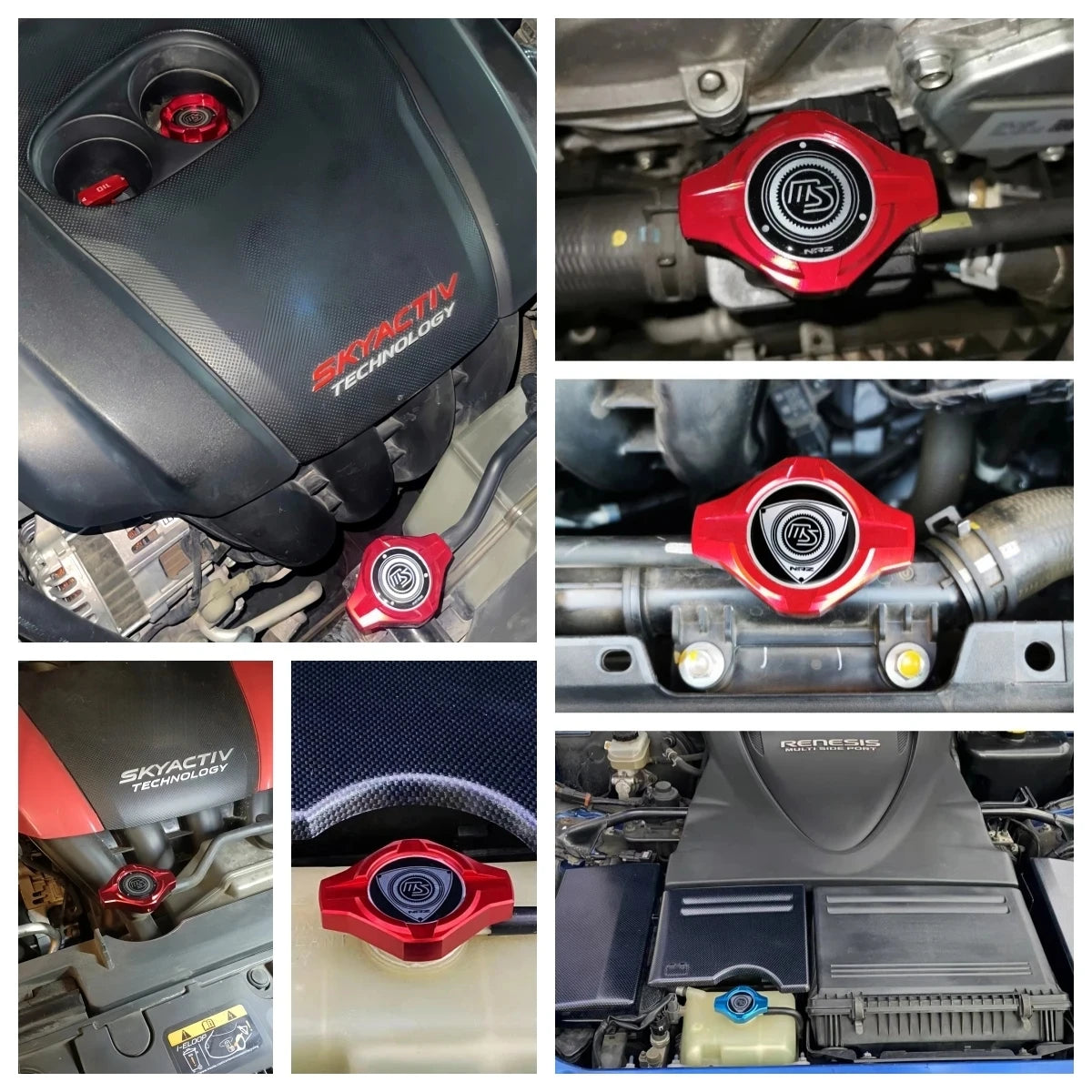 Mazdaspeed Radiator Cap Cover for Mazda 2 3 5 6 CX-5 MX-5 RX-7 RX-8