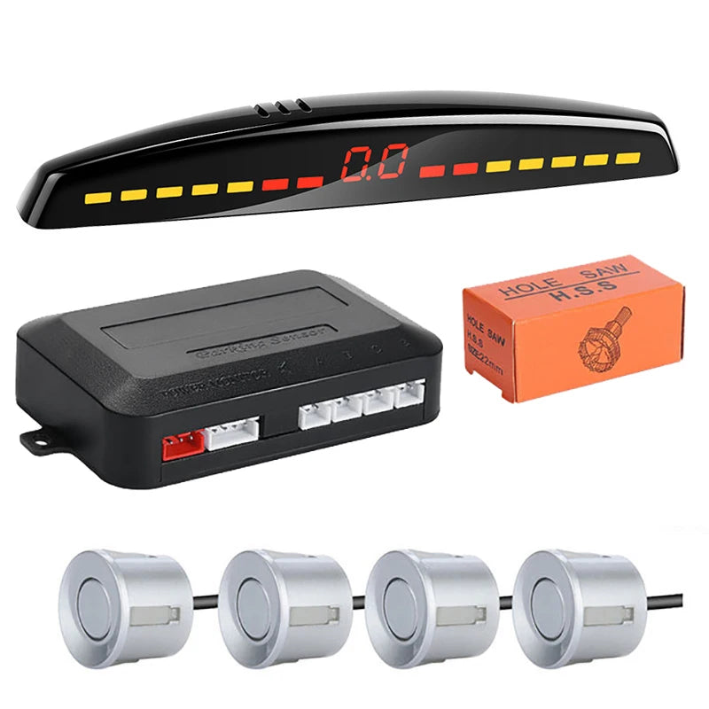 Risingon Car Parktronic LED Parking Sensor Kit Radar Display Backup Monitor
