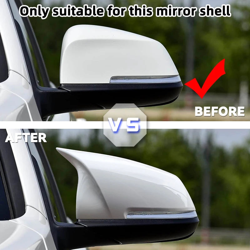 White Side Mirror Cover Caps for BMW 1 2 3 3GT 4 Series X1 E84 M2 i3 F20 F21 F22