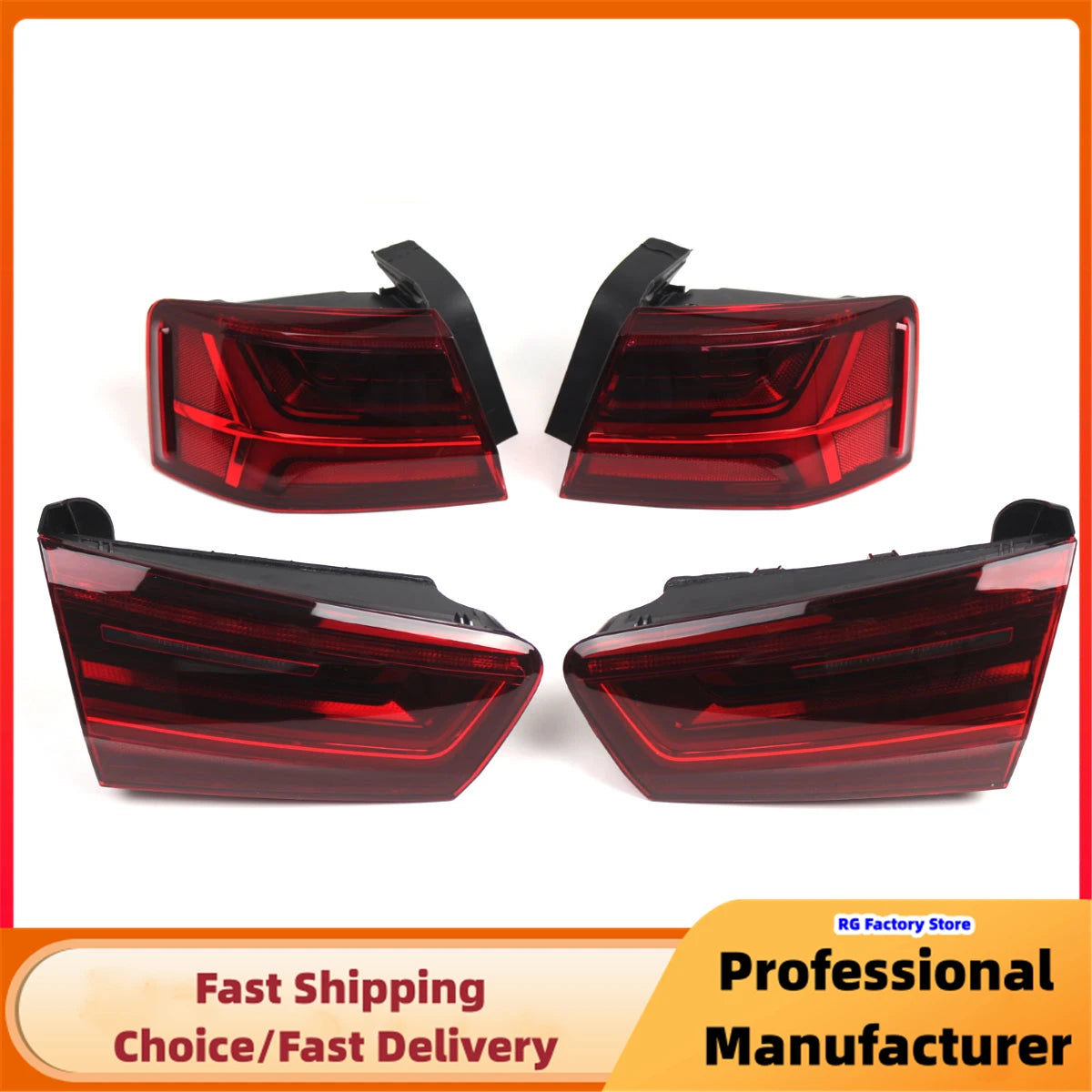 LED Tail Light Assembly for Audi A6 C7 Sedan 2016–2018