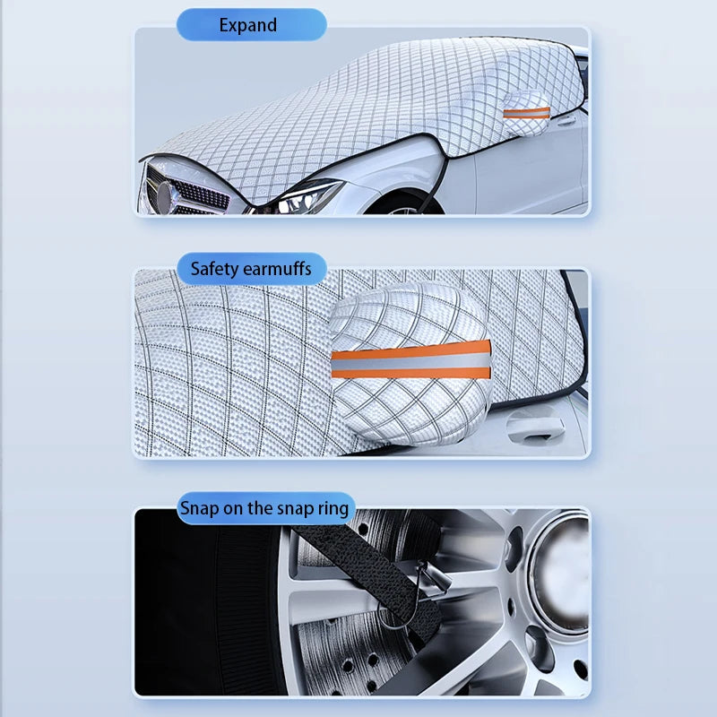 SEAMETAL Car Windshield Snow Sun Shade Waterproof UV Front Window Cover