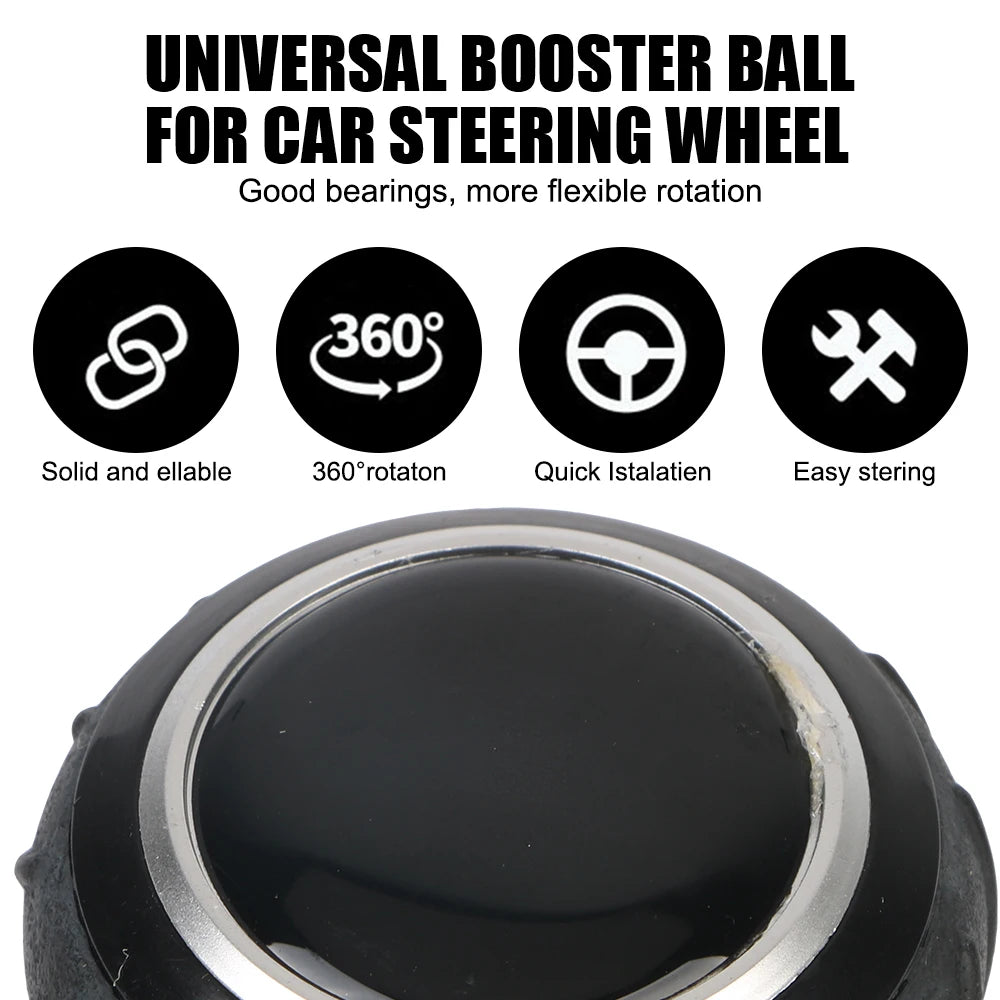 Universal 360° Steering Wheel Spinner Knob Labor Saving Turning Grip Ball