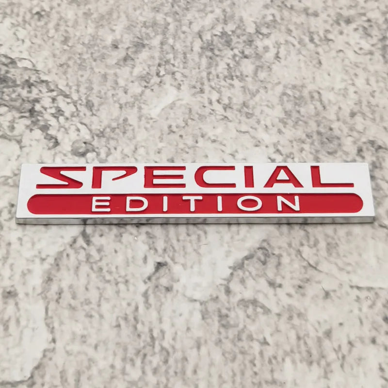 2PCS 3D Zinc Alloy Special Edition Car Fender Badge Emblem Trunk Decal Sticker