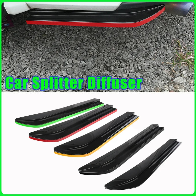 Universal Rear Bumper Splitter Diffuser Spoiler Canard Protector Body Styling