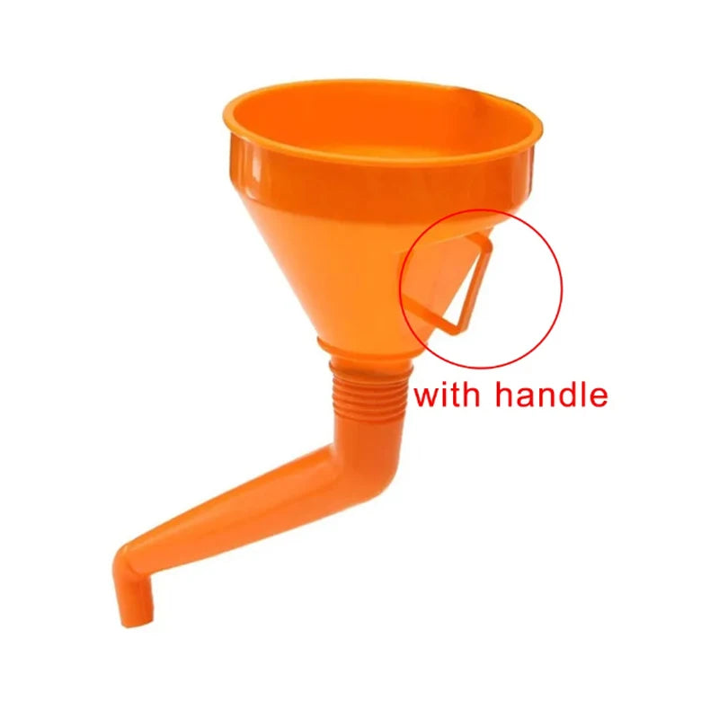 Car Motorcycle Fuel Funnel with Filter Handle for Gas Oil Refilling Tool