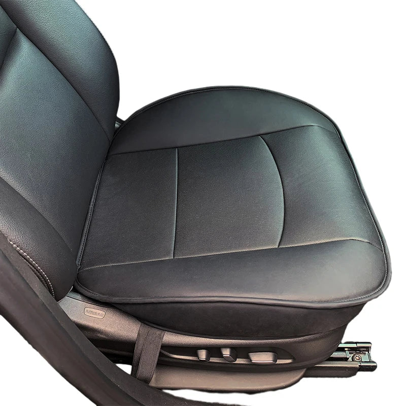 Universal PU Leather Front Car Seat Cover Breathable Single Seat Protector Cushion