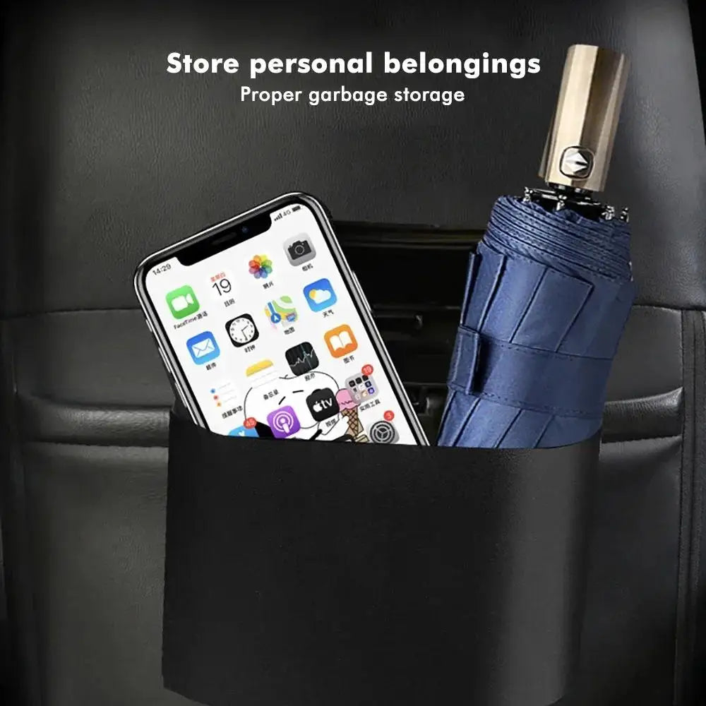 Mini Car Trash Can with Lid Leakproof Small Auto Garbage Bin Organizer