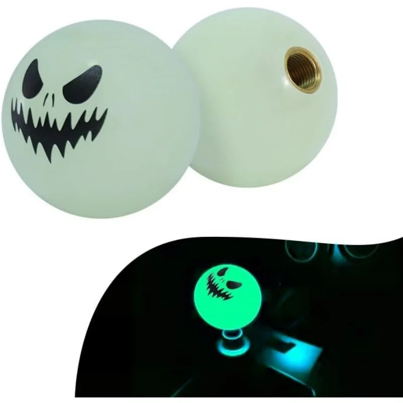Funny Glow in Dark Green Skull Ball Manual Gear Shift Knob