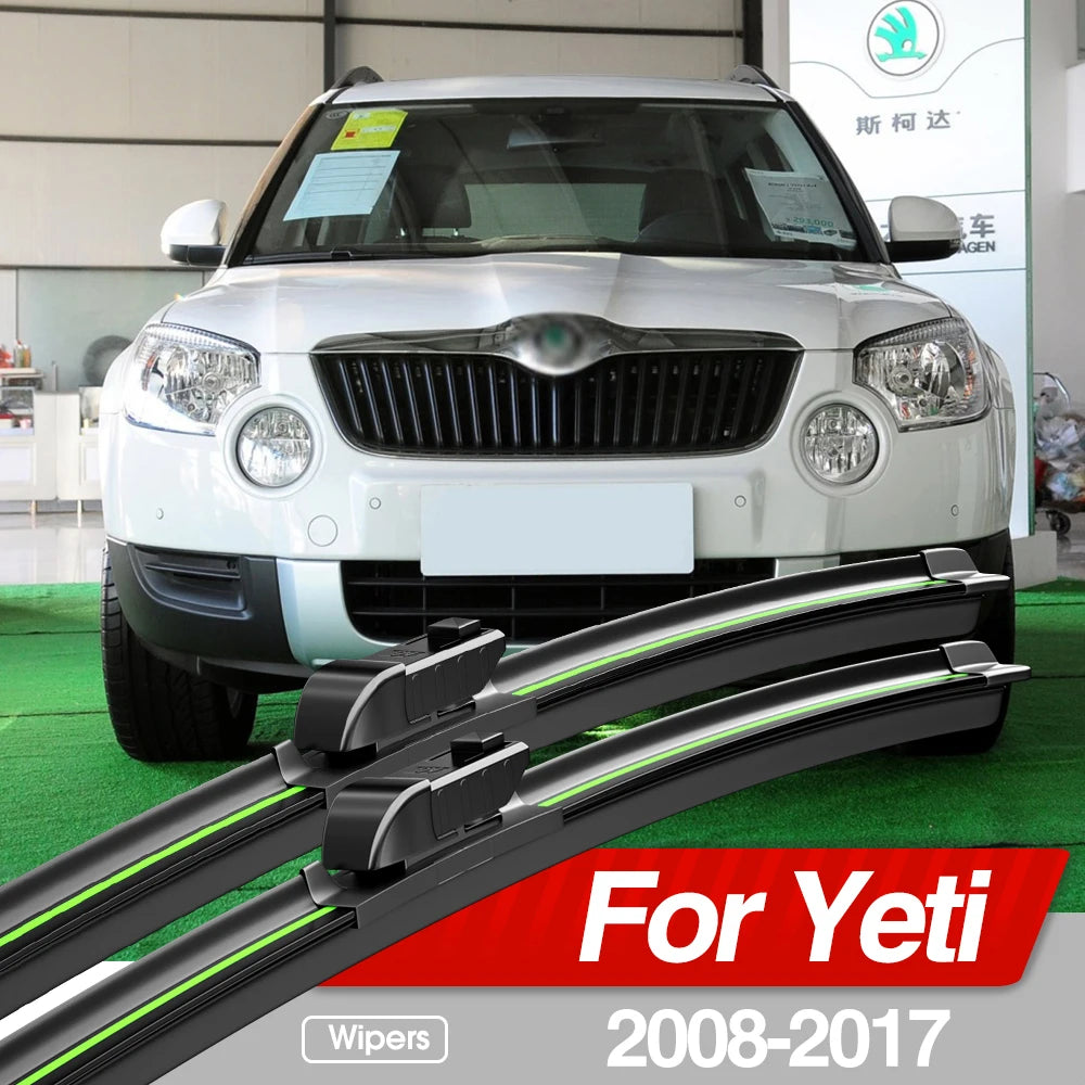 2PCS Front Windshield Wiper Blades for Škoda Yeti 2008–2017