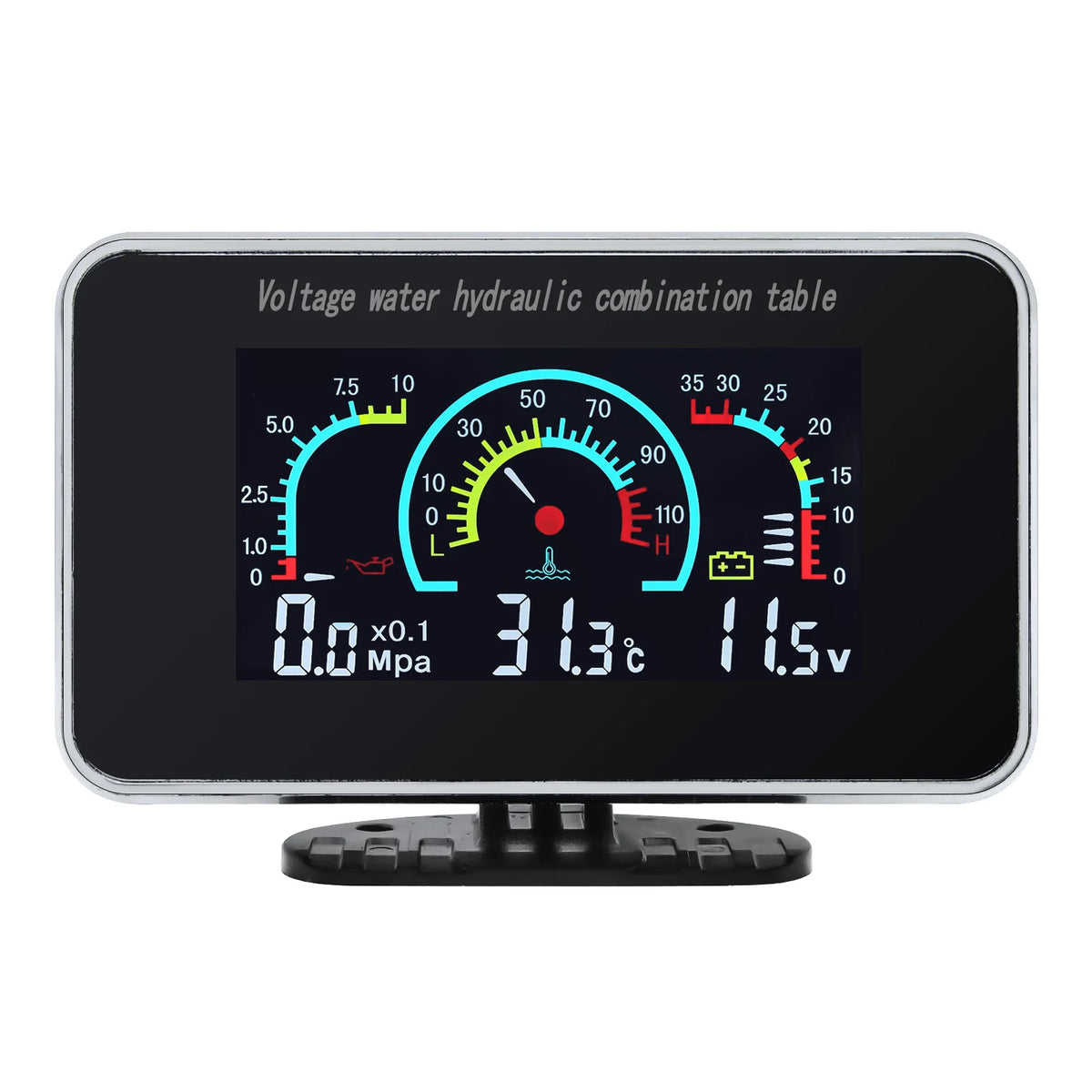2/3/4-in-1 LCD Digital Oil Pressure Gauge Voltmeter Fuel Level Water Temp